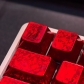 Frost Red Metal Feature 61 Keys PBT Doubleshot Side Legends Keycaps Set Cherry Profile for Cherry MX Keyboard